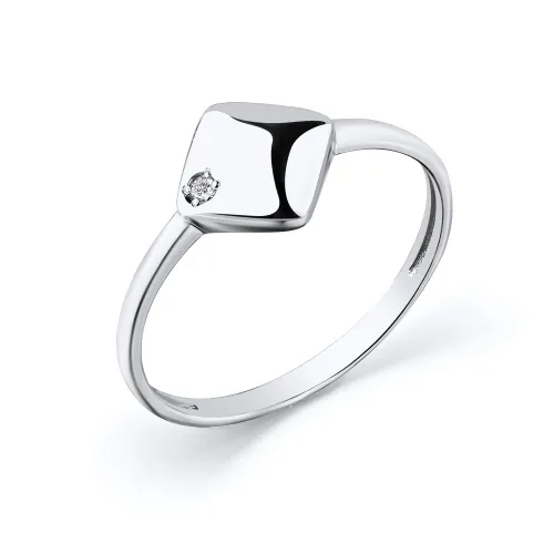 Inel din aur alb cu Cubic Zirconia Incolor