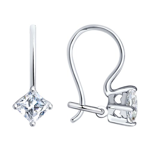 Cercei p-u copii din argint  cu pietre Cubic Zirconia Incolor