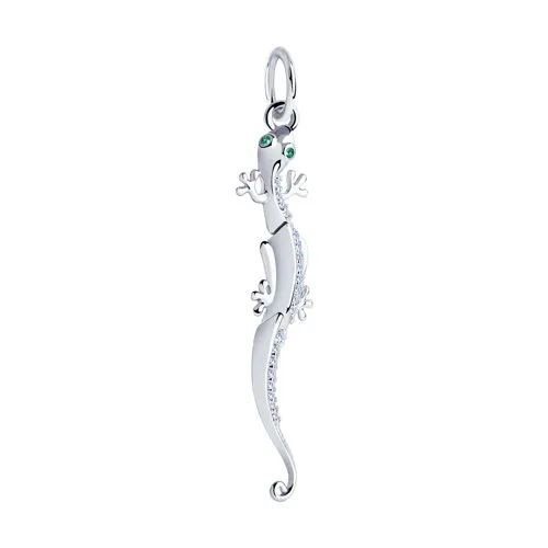 Pandantiv din argint cu Cubic Zirconia Incolor, Cubic Zirconia Verde