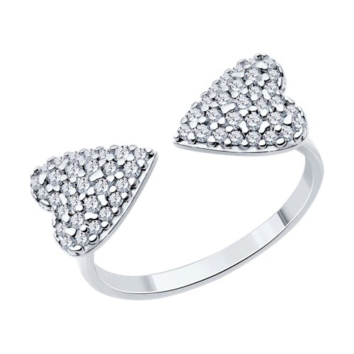 Inel din argint  cu pietre Cubic Zirconia Incolor