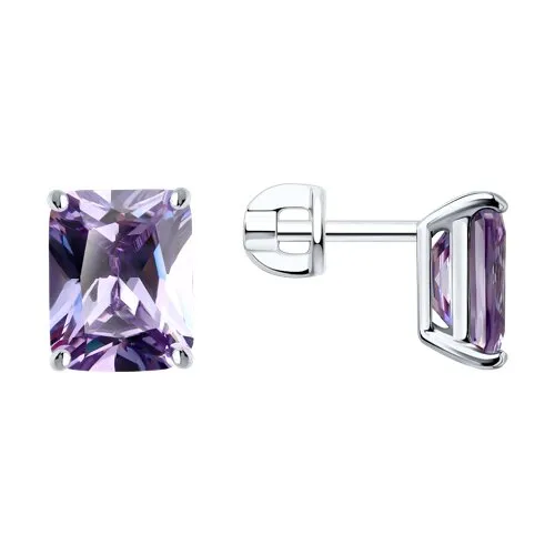 Cercei Pusete din argint cu Cubic Zirconia Liliachiu