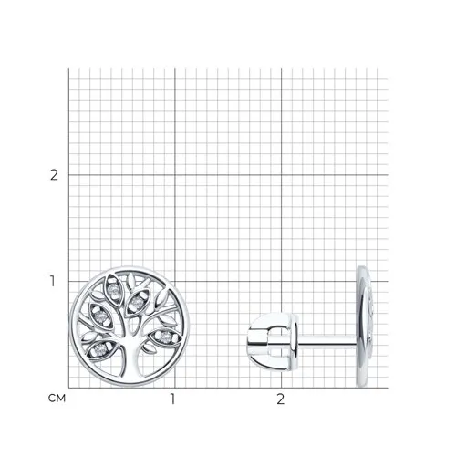 Cercei Pusete din argint cu Cubic Zirconia Incolor