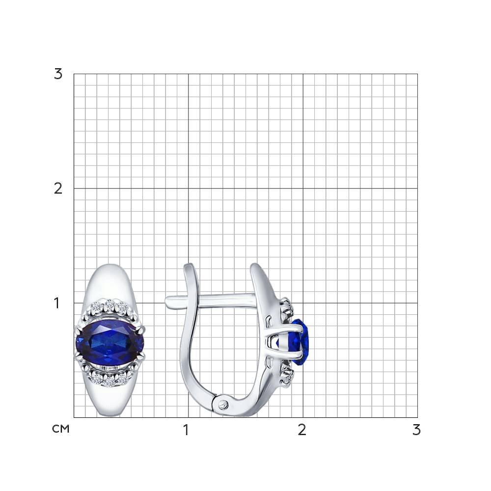 Cercei din argint  cu pietre Cubic Zirconia Incolor, Corindon