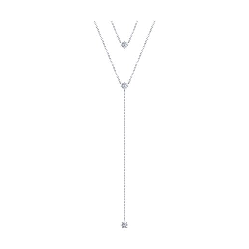 Colier din argint  cu pietre Cubic Zirconia Incolor