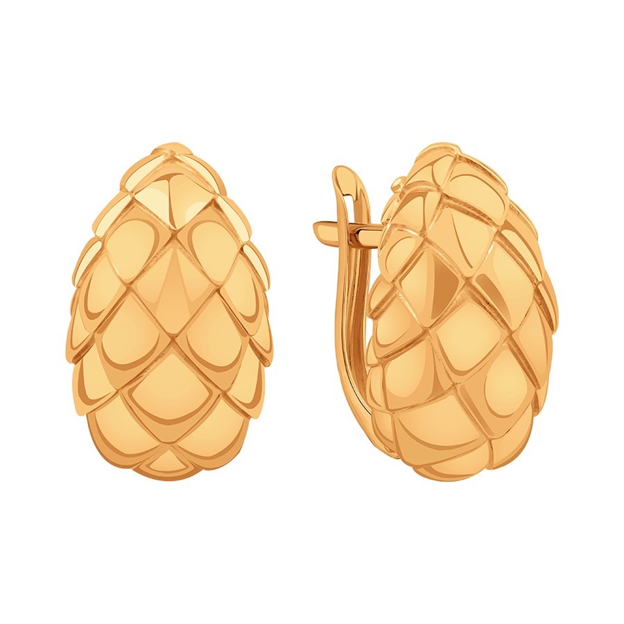 Cercei din aur roșu fără pietre