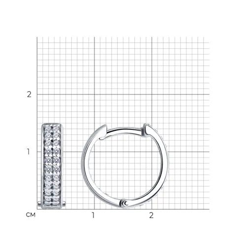 Cercei Creole din argint cu Cubic Zirconia Incolor