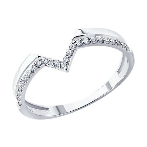 Кольцо из красного золота с камнями Бриллиант