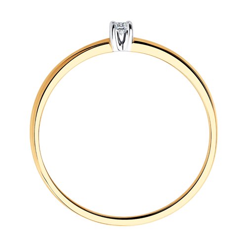 Inel din aur roșu cu pietre Diamant