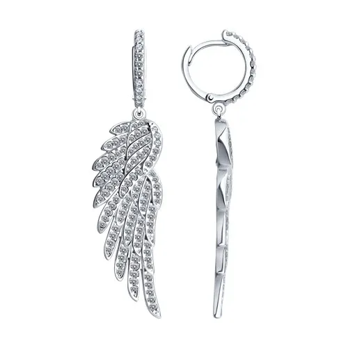 Cercei Creole din argint cu Cubic Zirconia Incolor