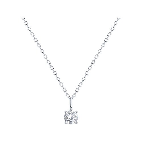 Colier din aur alb cu pietre Diamant