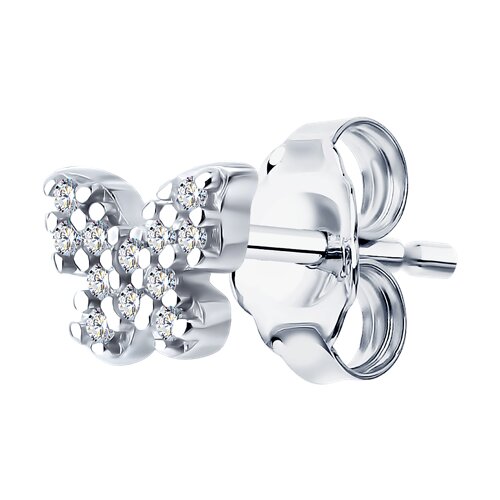 Cercel din argint  cu pietre Cubic Zirconia Incolor