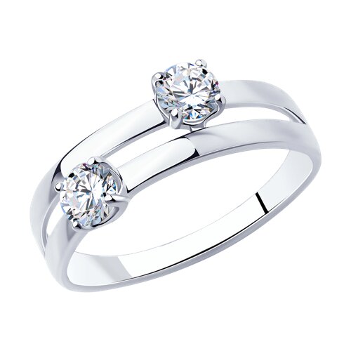 Inel din argint  cu pietre Cubic Zirconia Incolor