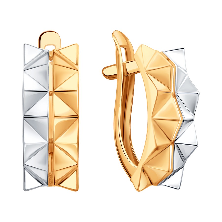 Cercei din aur roșu fără pietre