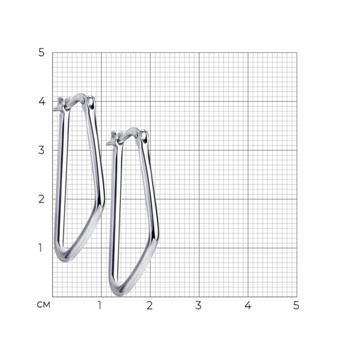 Серьги из серебра без камней