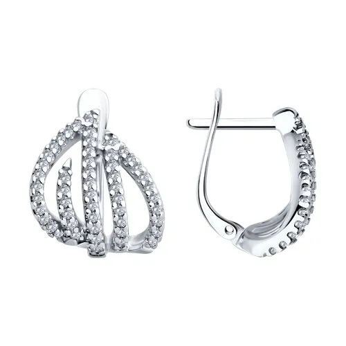 Cercei din argint cu Cubic Zirconia Incolor
