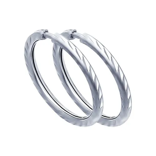 Серьги Конго из серебра без камней