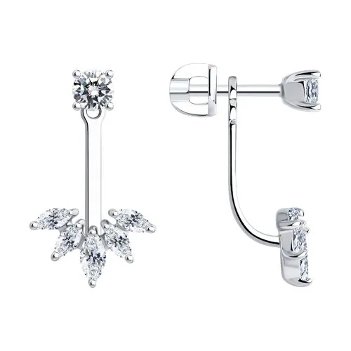 Cercei Pusete din argint cu Cubic Zirconia Incolor