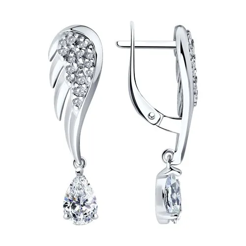 Cercei Suspendați din argint cu Cubic Zirconia Incolor