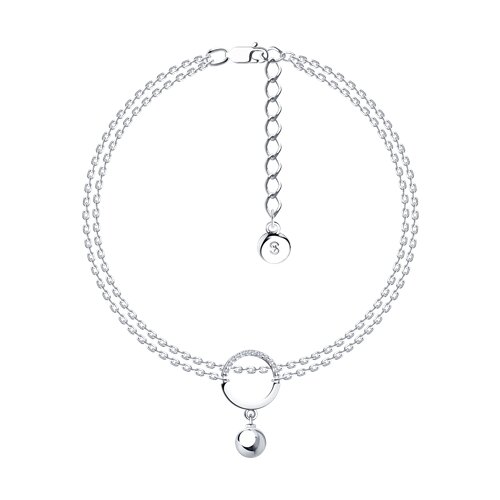 Brățară din argint  cu pietre Cubic Zirconia Incolor