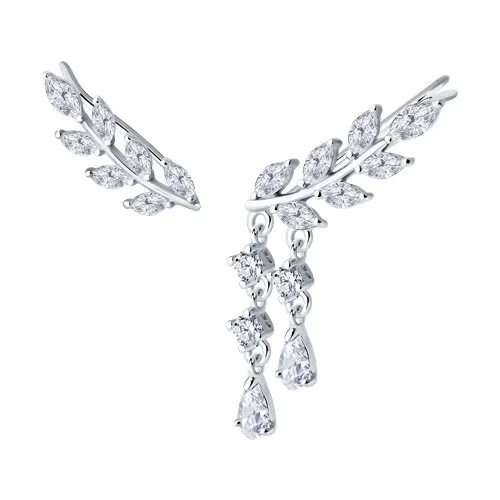 Cercei din argint cu Cubic Zirconia Incolor