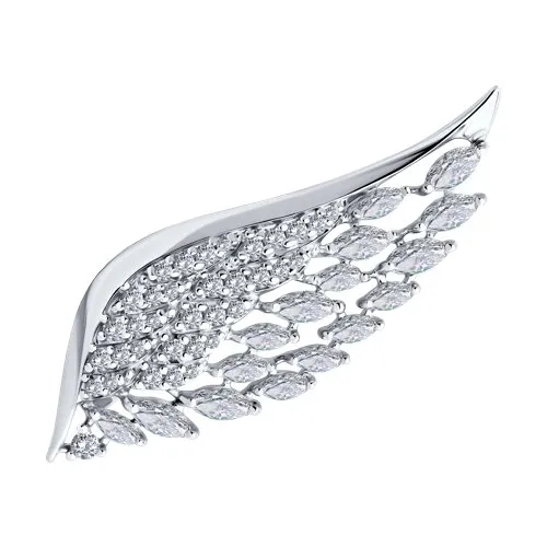 Broșă din argint cu Cubic Zirconia Incolor