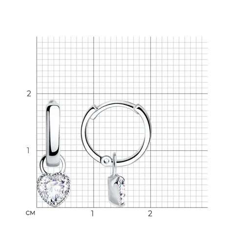 Cercei Creole din argint cu Cubic Zirconia Incolor