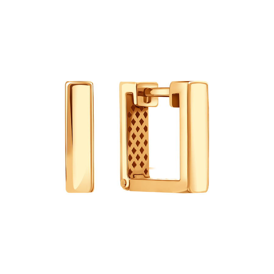 Cercei Creole din aur roșu fără pietre