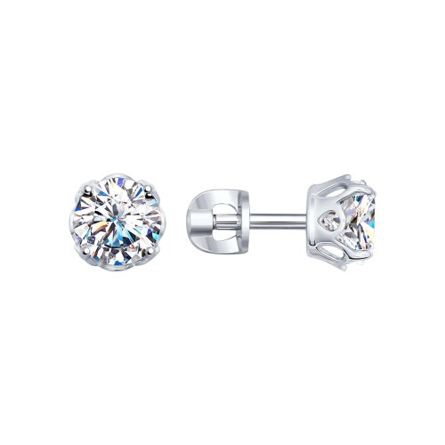 Cercei pusete din argint  cu pietre Swarovski