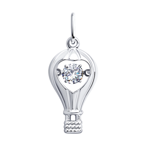 Подвеска из серебра с камнями Swarovski