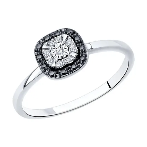 Inel din aur alb cu Diamant, Diamant negru