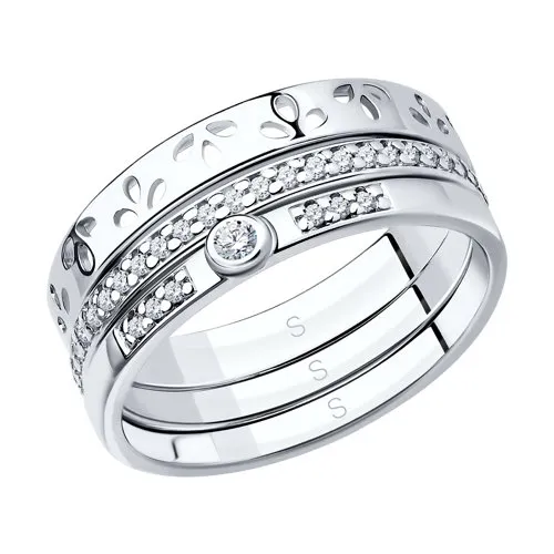 Inel din argint cu Cubic Zirconia Incolor