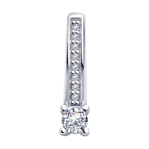 Pandantiv din argint  cu pietre Cubic Zirconia Incolor