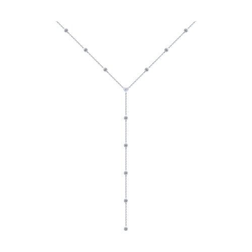 Колье из серебра с камнями Фианит