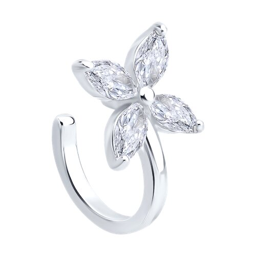Cercel din argint  cu pietre Cubic Zirconia Incolor