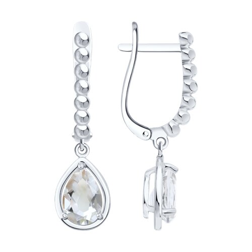 Cercei Suspendați din argint  cu pietre Cristal de munte