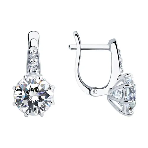Cercei din argint cu Cubic Zirconia Incolor