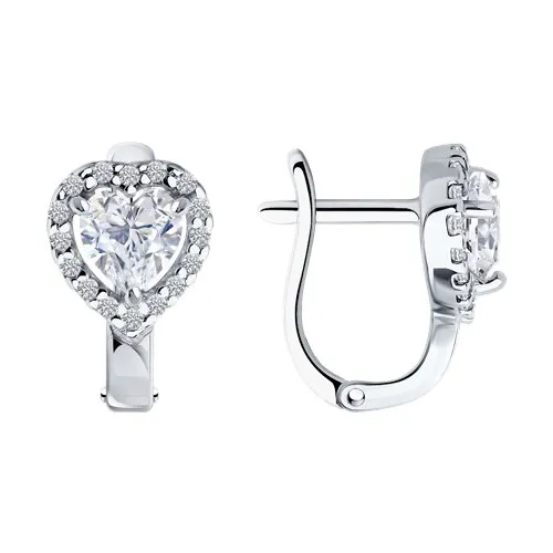 Cercei din argint cu Cubic Zirconia Incolor