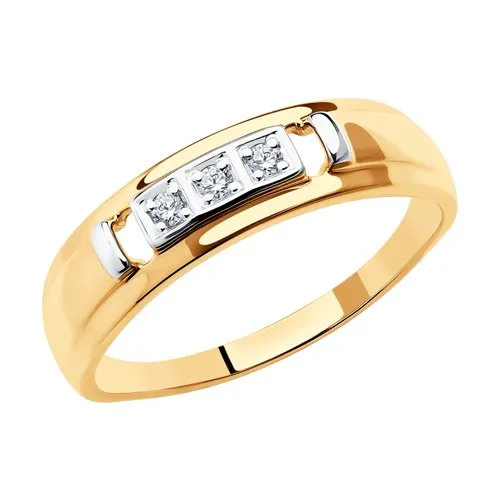 Inel din aur roșu cu Cubic Zirconia Incolor
