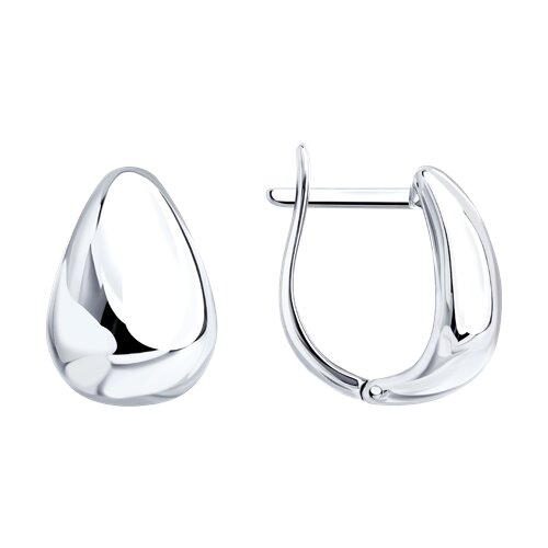 Серьги из серебра без камней