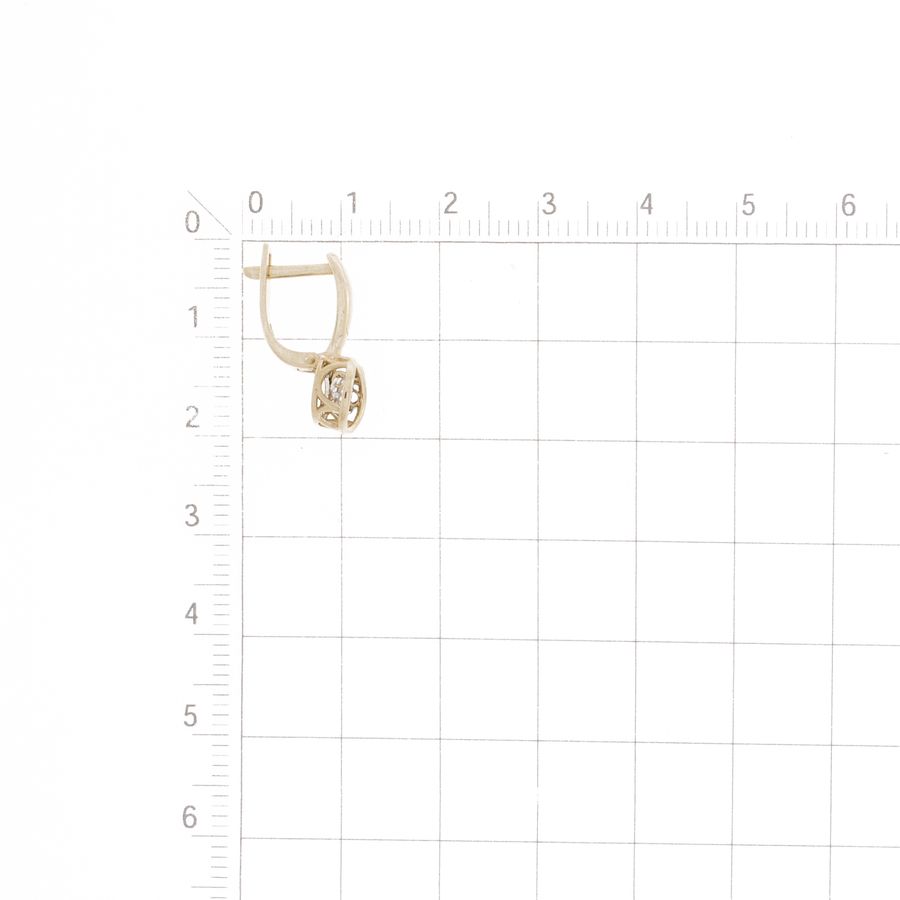 Cercei din aur roșu cu pietre Diamant