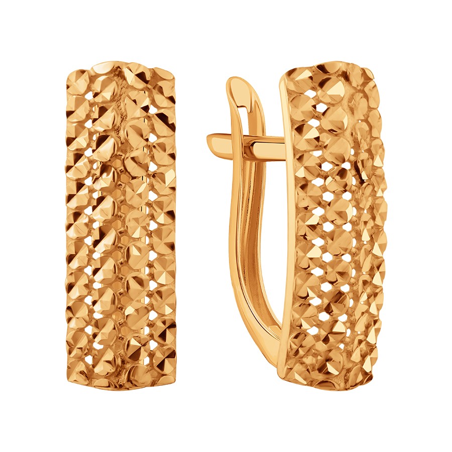 Cercei din aur roșu fără pietre