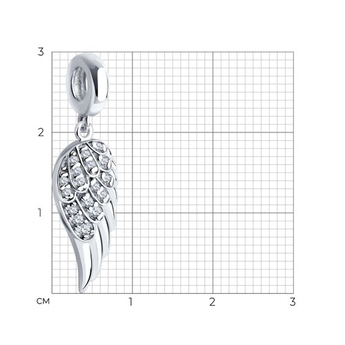 Pandantiv din argint  cu pietre Cubic Zirconia Incolor