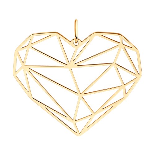 Подвеска из красного золота без камней