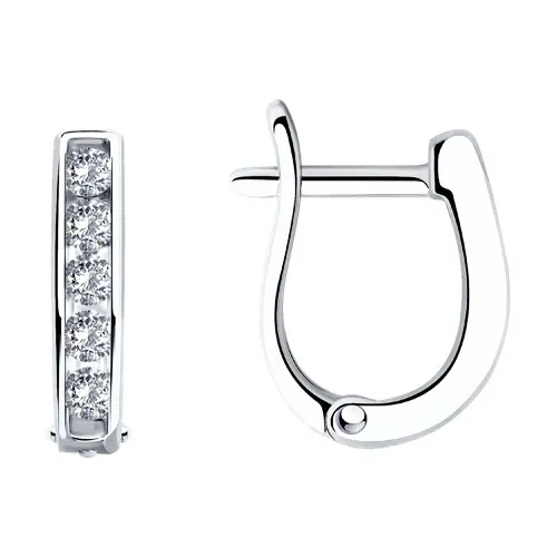 Cercei din argint cu Cubic Zirconia Incolor