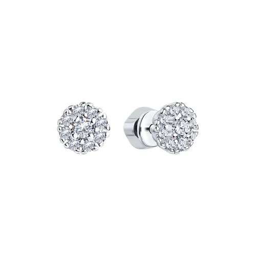 Cercei Pusete din argint cu Cubic Zirconia Incolor