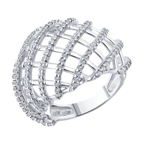 Inel din argint  cu pietre Cubic Zirconia Incolor