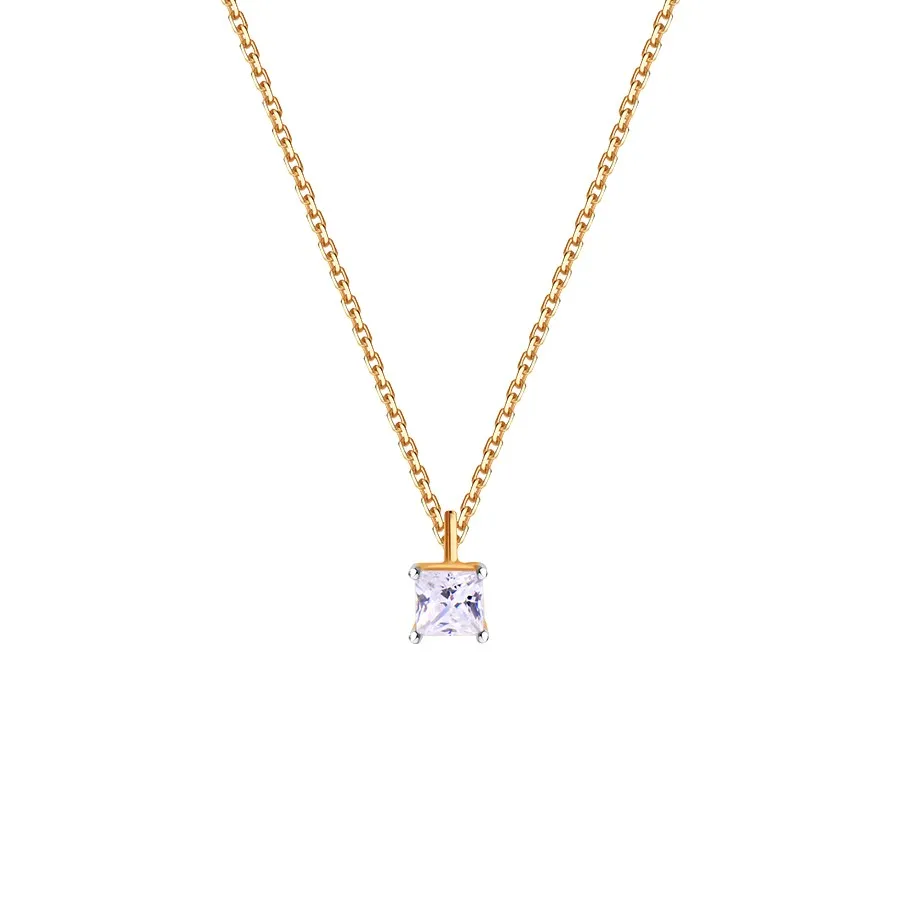 Colier din aur roșu cu Cubic Zirconia Incolor