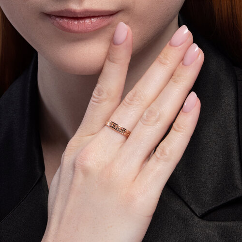 Inel din aur roșu fără pietre