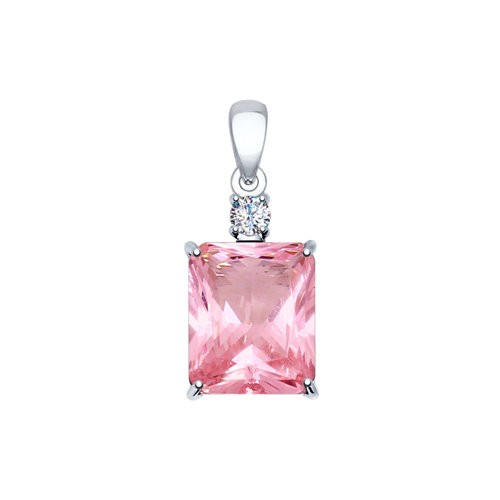 Pandantiv din argint  cu pietre Cubic Zirconia Incolor, Sital sintetic