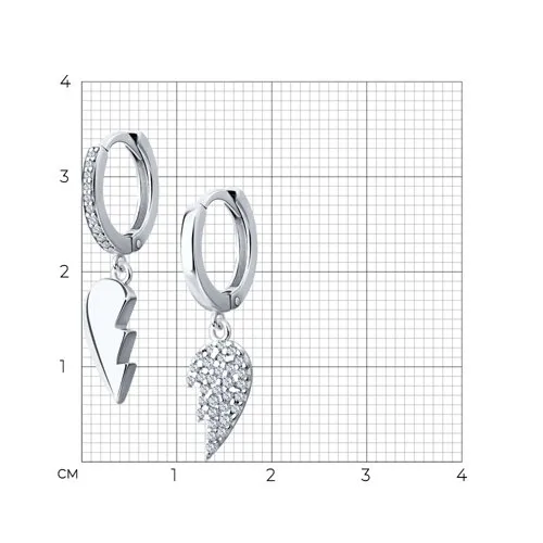 Cercei Creole din argint cu Cubic Zirconia Incolor